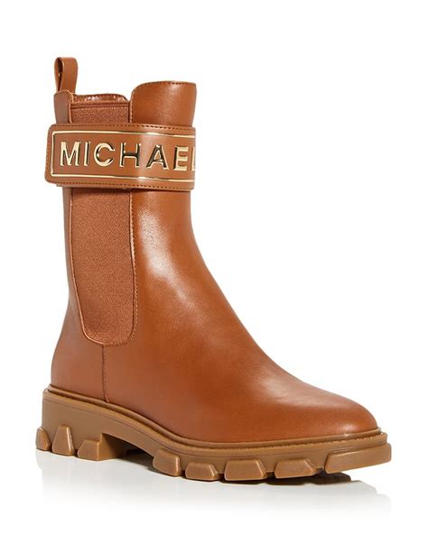 michael kors chelsea boots ridley cream|brown waterproof Michael Kors boots.